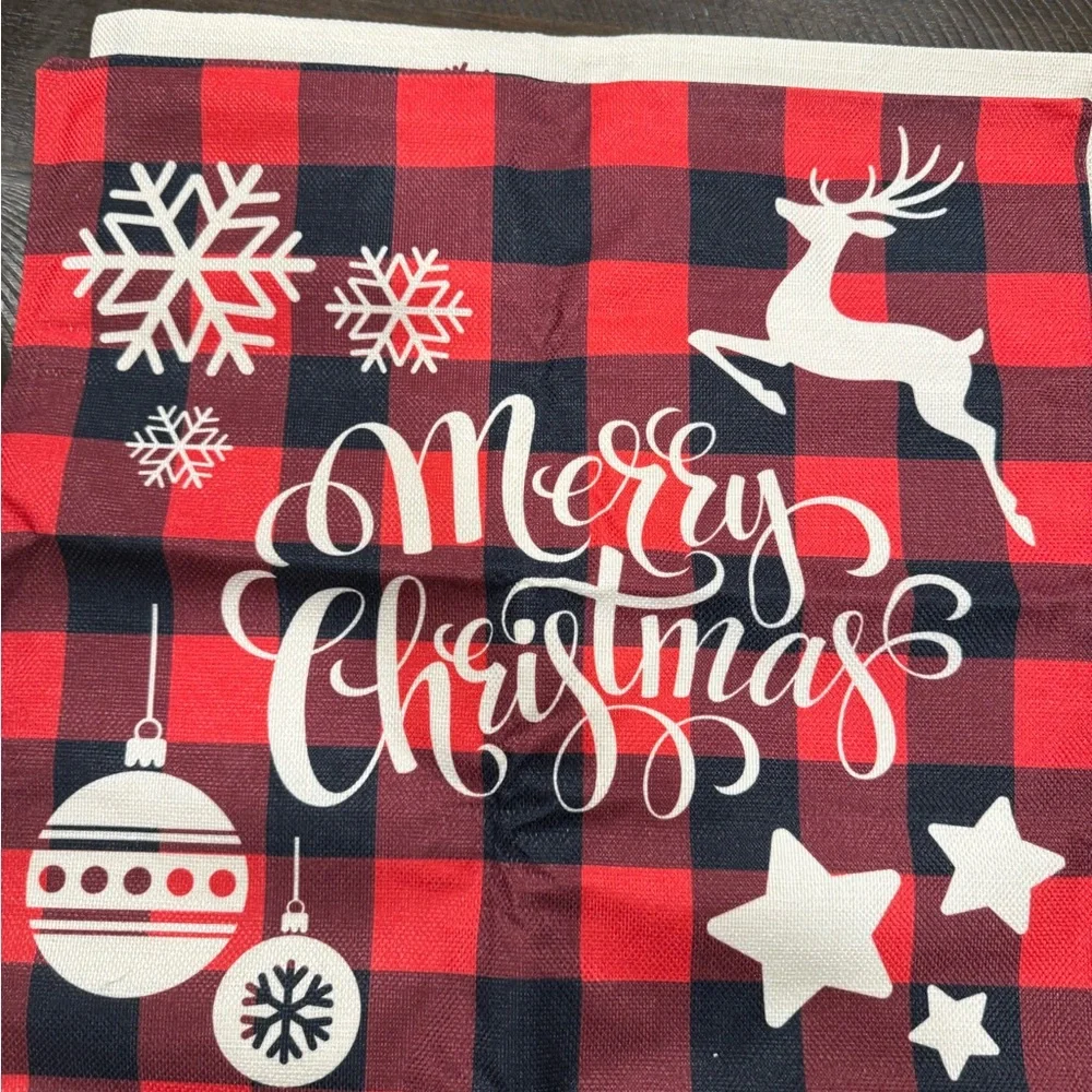 Festive Red and White Holiday Pillow Covers